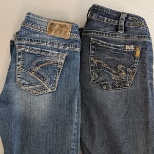 2 Pairs Silver Jeans Women's 29 & 32